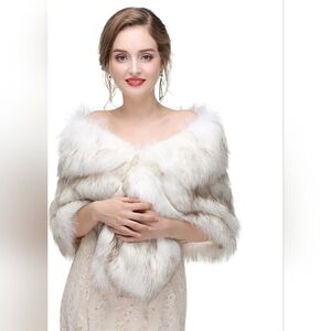 Luxurious Faux Fur Shawl